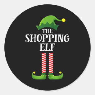 Shopng Elf Matching Family Group Christmas Party P Classic Round Sticker