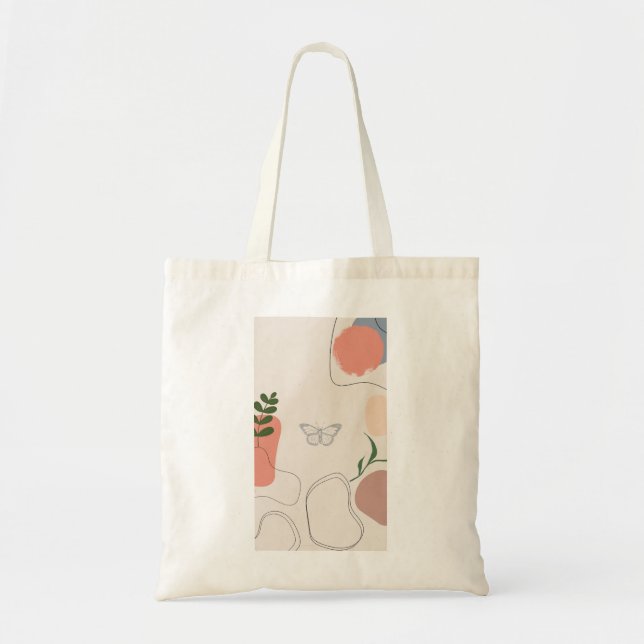 Shopper in Beige Cotton Tragetasche Jutetasche  Tote Bag (Front)