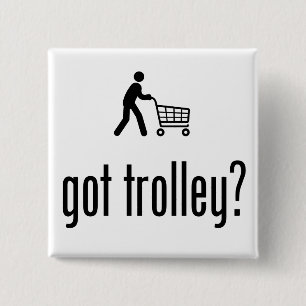Shopping 15 Cm Square Badge