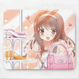 Shopping Anime Girl Mousepad