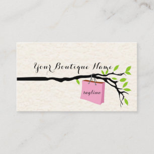 shopping bag, boutique l business c card