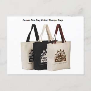 Shopping Bag, Canvas Tote Bag, Grocery Bag Postcard
