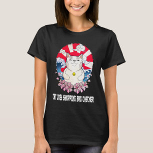 Shopping Bag Chequered Cat Mum Cat Dad Humour Cat T-Shirt