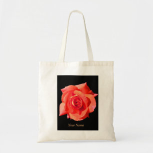 Shopping Bag, Pretty Peach Open Rose Tote Bag