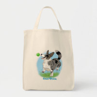 Shopping bag with blue merle corgi !