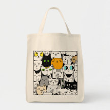 Shopping bag with cats