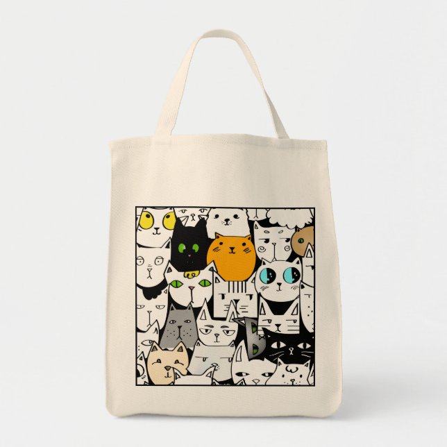 Shopping bag with cats (Front)