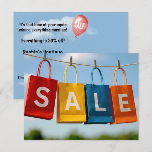 Shopping Bags Sale On Line Postcard