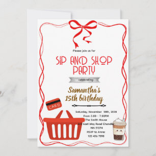 Shopping Birthday party Invitation