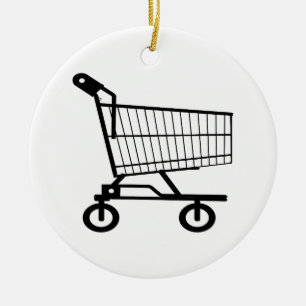 Shopping Cart Ceramic Tree Decoration