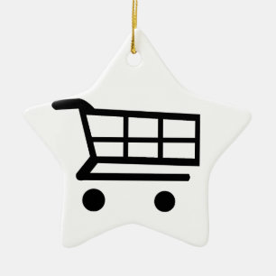 Shopping Cart Ceramic Tree Decoration