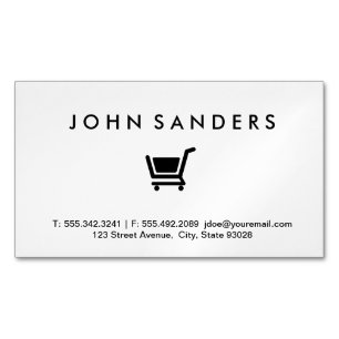 Shopping Cart / E commerce Magnetic Business Card