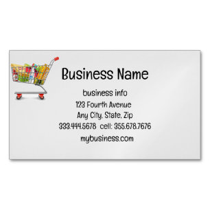 Shopping Cart Personal Shopper Service Magnetic Business Card