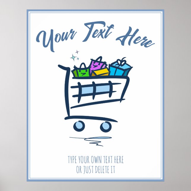 Shopping Cart. Promotion / Winter Sale Poster (Front)