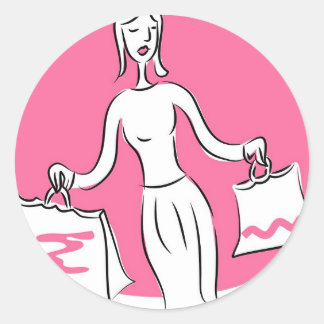 Shopping Classic Round Sticker
