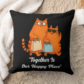 Shopping Day Cat Love Cushion
