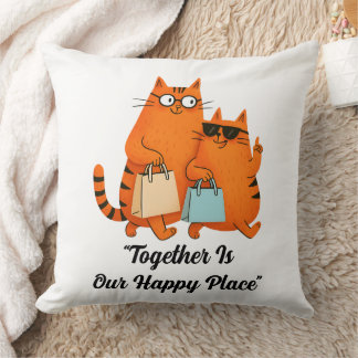 Shopping Day Cat Love Cushion
