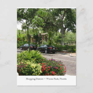 Shopping District ~ Winter Park, Florida Postcard