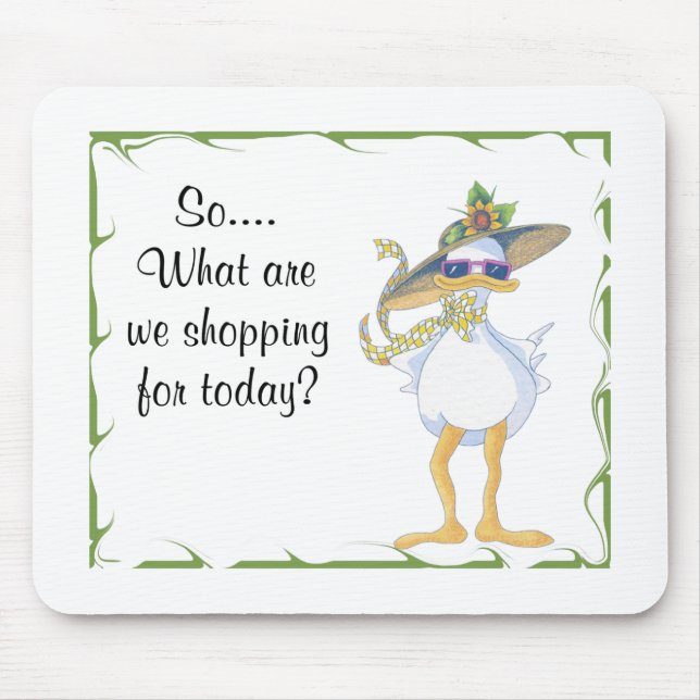 Shopping Duck Mouse Mat (Front)