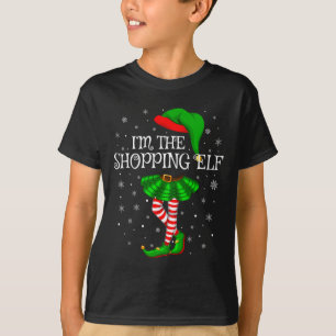 Shopping Elf Christmas Matching Family Women Girls T-Shirt