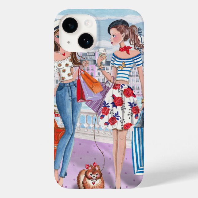 Shopping Fashion Girl Paris | Iphone 7 plus Case (Back)