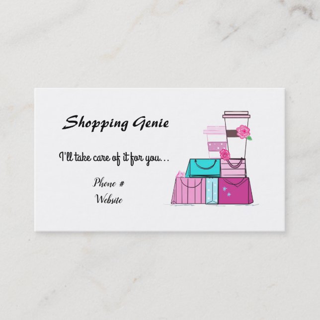 Shopping Genie Business Card (Front)