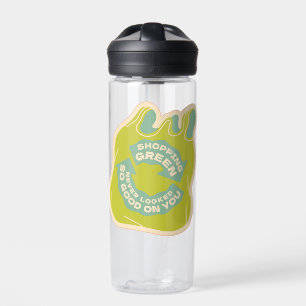 Shopping Green Water Bottle