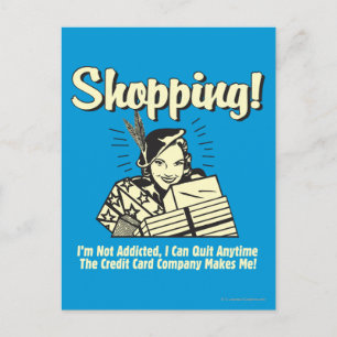 Shopping: I'm Not Addicted Postcard