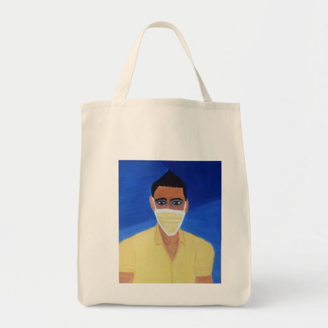Shopping in a Pandemic World Tote Bag (Front)