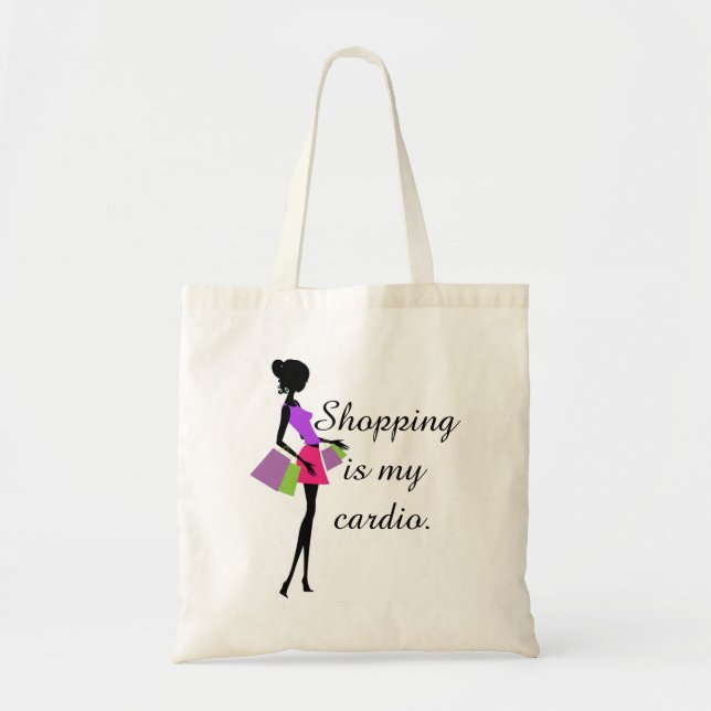Shopping is My Cardio Fun and Humour Tote Bag (Front)
