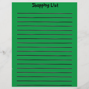 Shopping List Letterhead Green