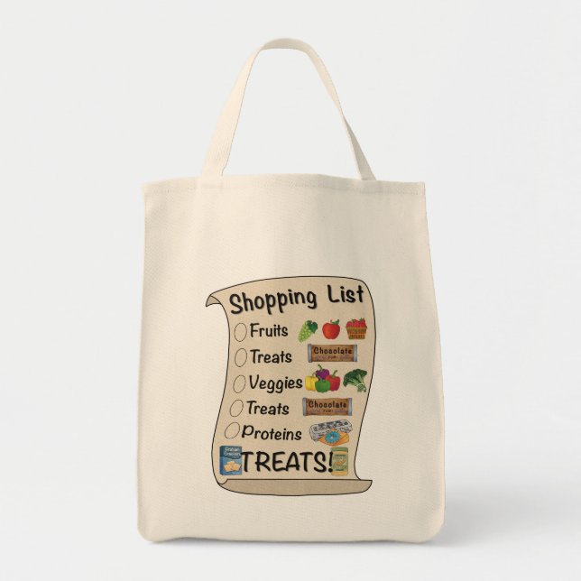 Shopping List with a sense of Humour!  Tote Bag (Front)
