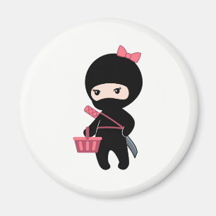 Shopping Ninja Girl Magnet