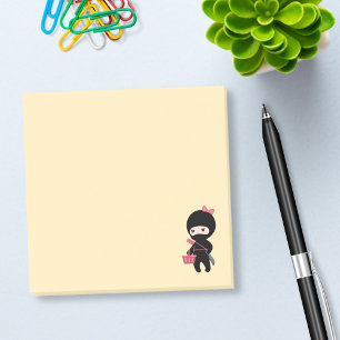 Shopping Ninja Girl on Yellow Post-it Notes