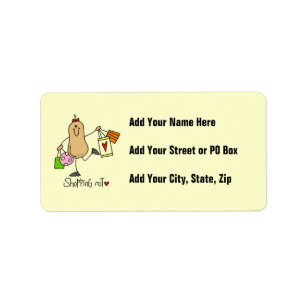 Shopping Nut T-shirts and Gifts Label