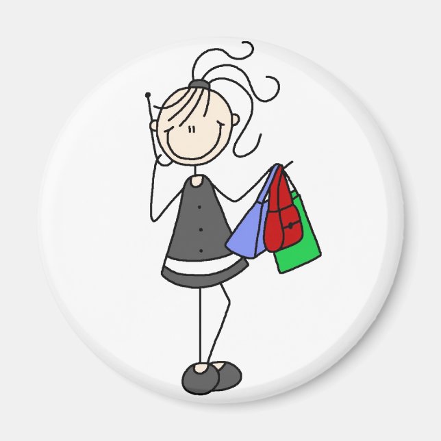 Shopping On Cellphone Magnet (Front)