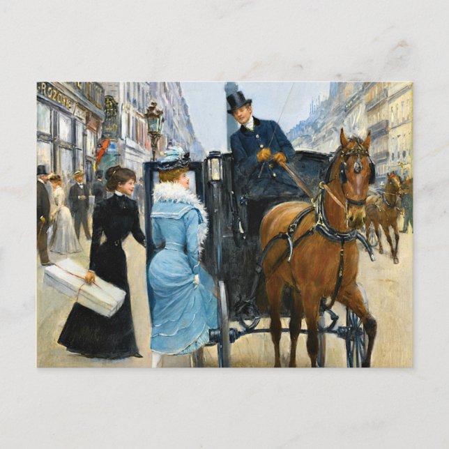 Shopping on the Rue de la Paix Postcard (Front)