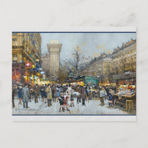 Shopping on the Rue de St. Denis in Paris Postcard