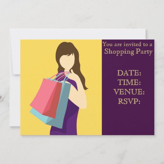 Shopping Party Girls Day Out Party Invitation Zazzle Co Uk Shopping Party Girls Day Out Party Invitation Zazzle Co Uk