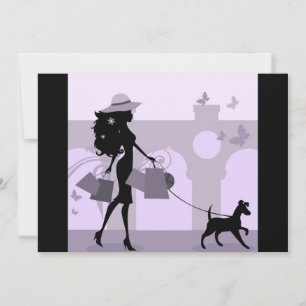 Shopping party girls day out party invitation