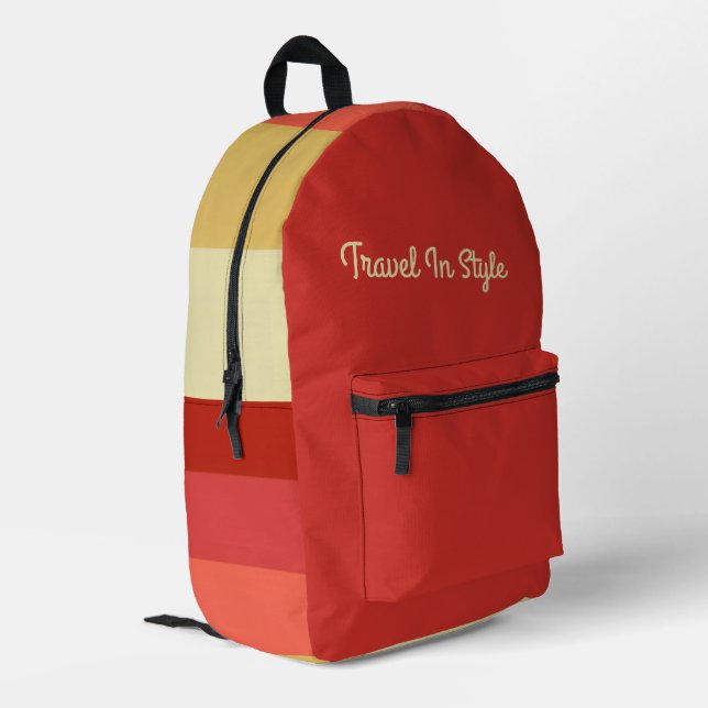 Shopping Queen Collection - Ladies  Printed Backpack (Back Corner Left)