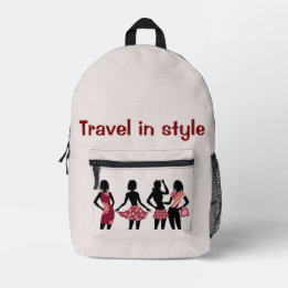 Shopping Queen Collection -Ladies  Printed Backpack