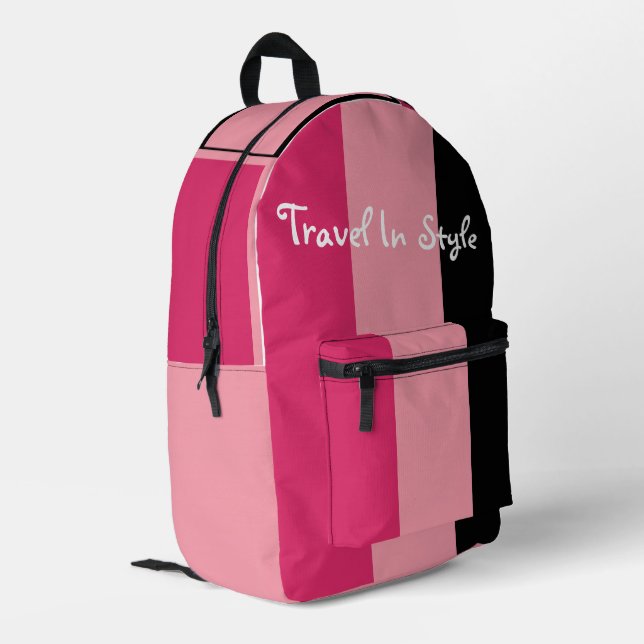 Shopping Queen Collection- Ladies Printed Backpack (Back Corner Left)
