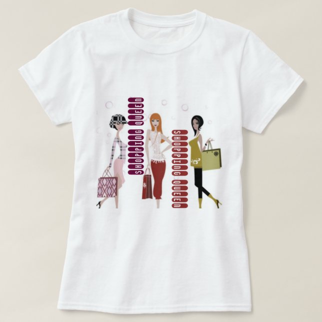 SHOPPING QUEEN COLLECTION- Ladies T-Shirt (Design Front)