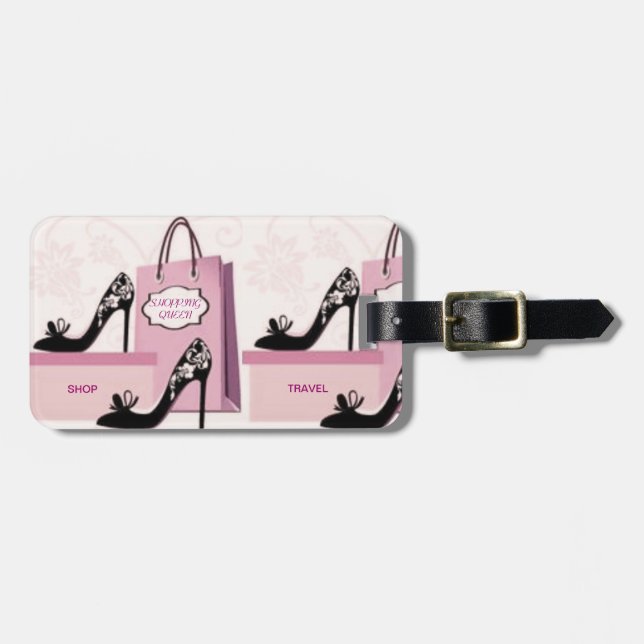 SHOPPING QUEEN COLLECTION LUGGAGE TAG (Front Horizontal)