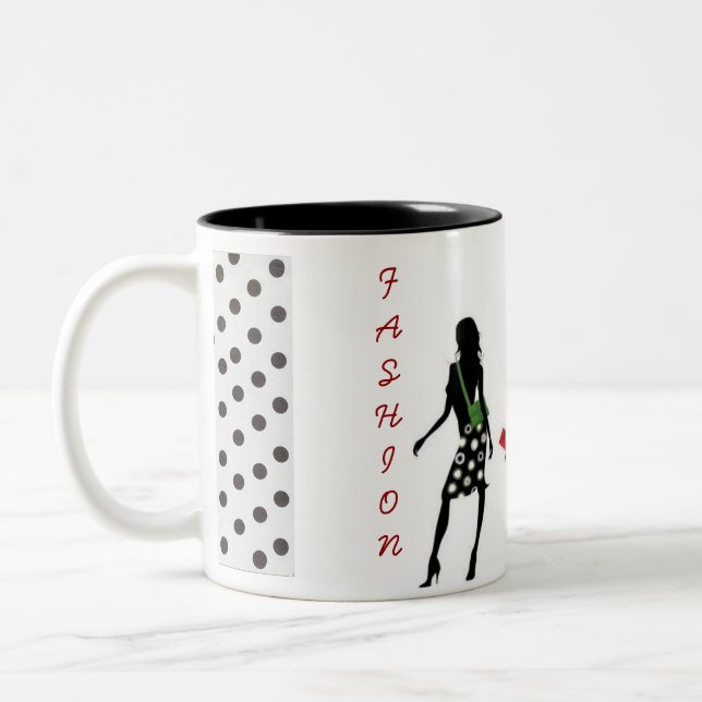 SHOPPING QUEEN COLLECTION Two-Tone COFFEE MUG (Left)