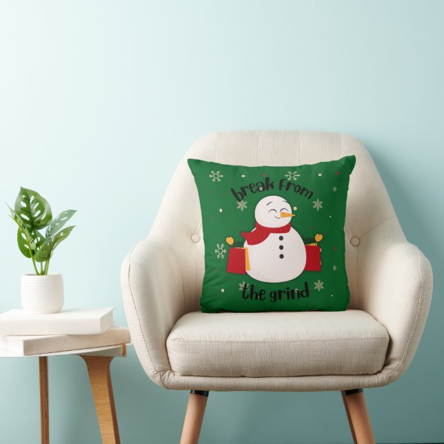 Shopping Snowman BFTG Pillow (Chair)
