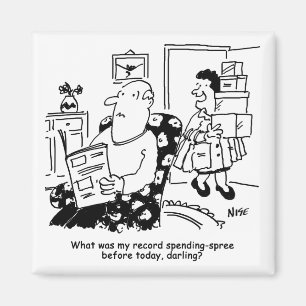 Shopping Trip. Record Spend. Overspending at Shops Magnet