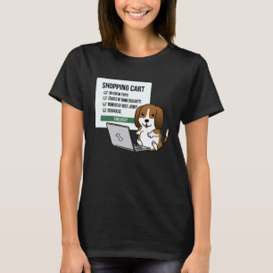 Shopping Trolley Basset Hound Dog T-Shirt