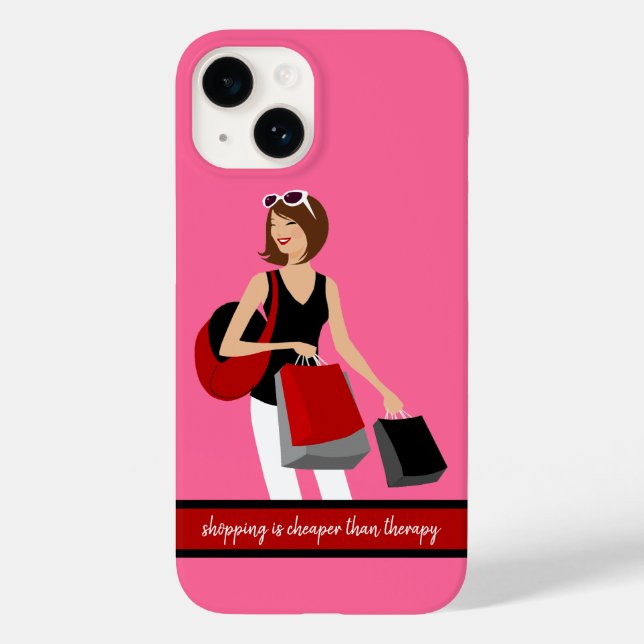 Shopping vs. Therapy Phone Case (Back)